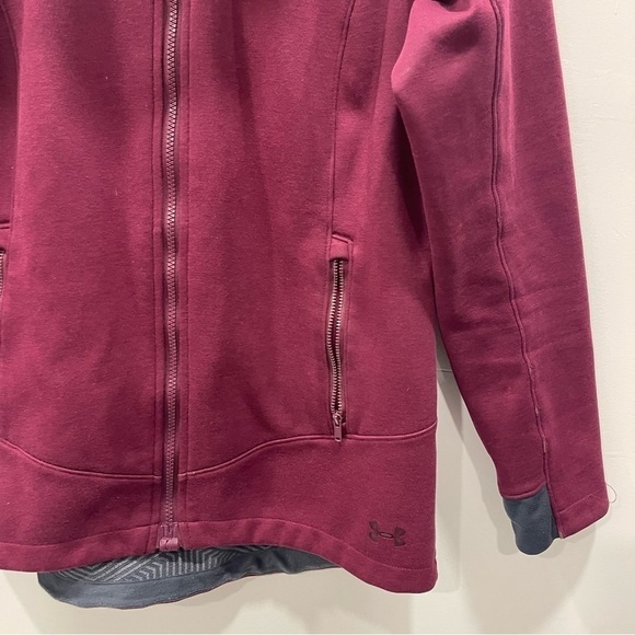 Under Armour Women’s CGI Dobson Softshell Jacket Full Zip Hooded Burgundy Small - Picture 5 of 16